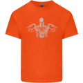 Spartan Biker Motorbike Motorcycle Mens Cotton T-Shirt Tee Top Orange