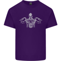 Spartan Biker Motorbike Motorcycle Mens Cotton T-Shirt Tee Top Purple