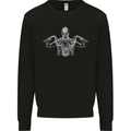 Spartan Biker Motorbike Motorcycle Mens Sweatshirt Jumper Black