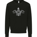 Spartan Biker Motorbike Motorcycle Mens Sweatshirt Jumper Black