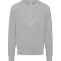 Spartan Biker Motorbike Motorcycle Mens Sweatshirt Jumper White