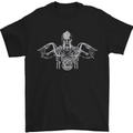 Spartan Biker Motorbike Motorcycle Mens T-Shirt Cotton Gildan Black