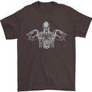Spartan Biker Motorbike Motorcycle Mens T-Shirt Cotton Gildan Dark Chocolate