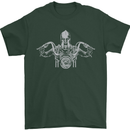 Spartan Biker Motorbike Motorcycle Mens T-Shirt Cotton Gildan Forest Green