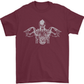 Spartan Biker Motorbike Motorcycle Mens T-Shirt Cotton Gildan Maroon