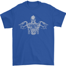 Spartan Biker Motorbike Motorcycle Mens T-Shirt Cotton Gildan Royal Blue