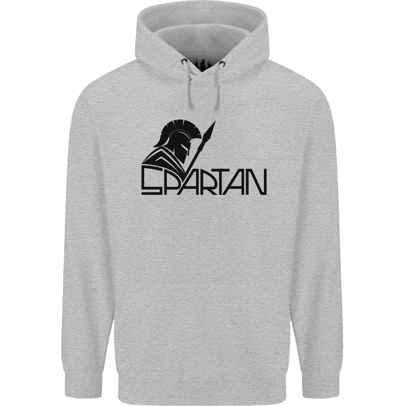 Spartan Gym Training Top Bodybuilding Childrens Kids Hoodie Sports Grey