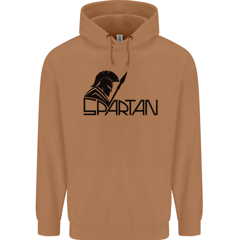 Spartan Gym Training Top Bodybuilding Mens 80% Cotton Hoodie Caramel Latte