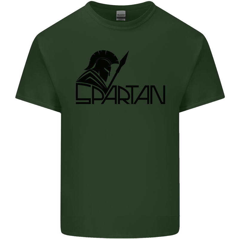 Spartan Gym Training Top Bodybuilding Mens Cotton T-Shirt Tee Top Forest Green