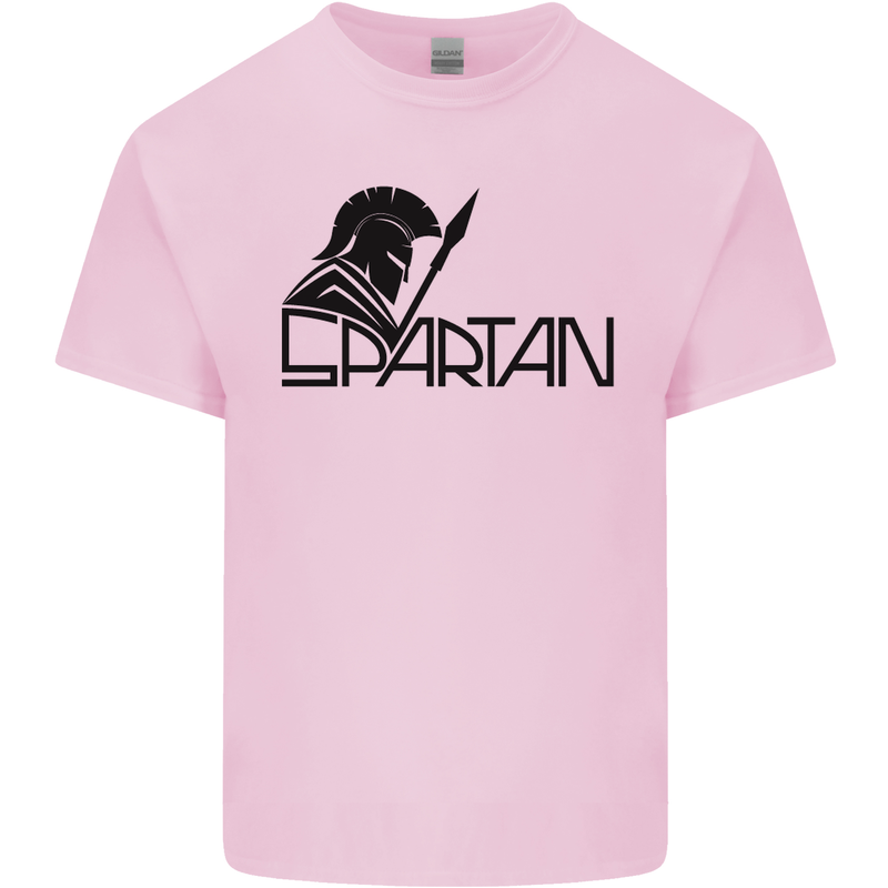 Spartan Gym Training Top Bodybuilding Mens Cotton T-Shirt Tee Top Light Pink