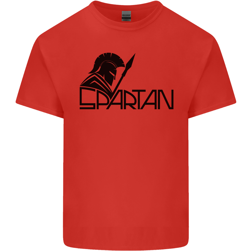 Spartan Gym Training Top Bodybuilding Mens Cotton T-Shirt Tee Top Red