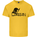 Spartan Gym Training Top Bodybuilding Mens Cotton T-Shirt Tee Top Yellow