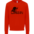 Spartan Gym Training Top Bodybuilding Mens Sweatshirt Jumper Bright Red
