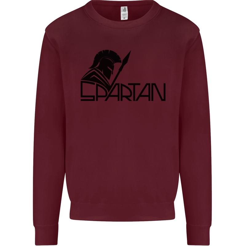 Spartan Gym Training Top Bodybuilding Mens Sweatshirt Jumper Maroon