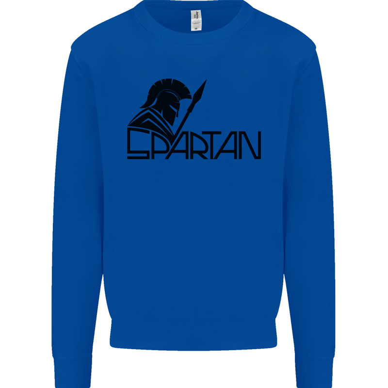 Spartan Gym Training Top Bodybuilding Mens Sweatshirt Jumper Royal Blue
