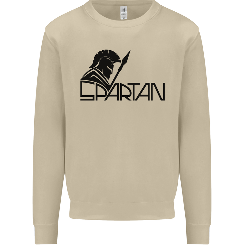 Spartan Gym Training Top Bodybuilding Mens Sweatshirt Jumper Sand
