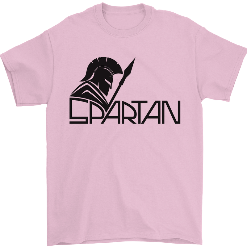Spartan Gym Training Top Bodybuilding Mens T-Shirt Cotton Gildan Light Pink