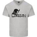 Spartan Gym Training Top Bodybuilding Mens V-Neck Cotton T-Shirt Charcoal