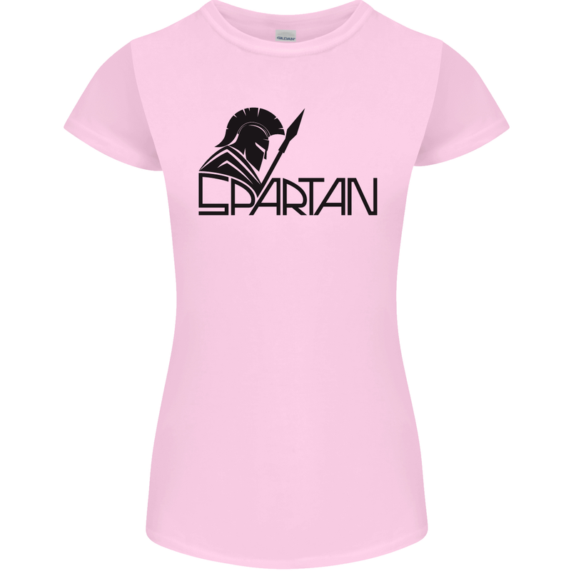 Spartan Gym Training Top Bodybuilding Womens Petite Cut T-Shirt Light Pink