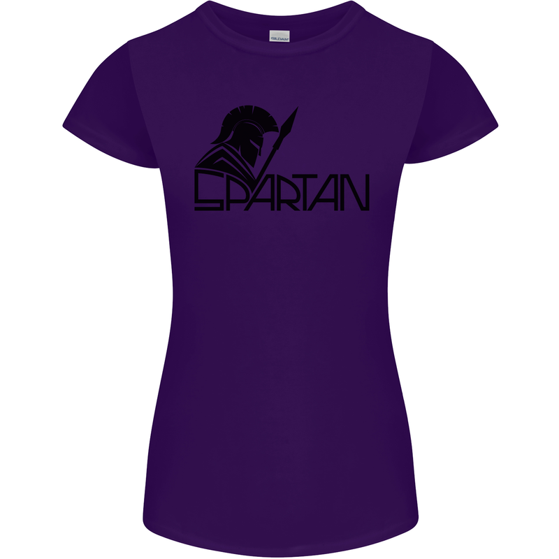 Spartan Gym Training Top Bodybuilding Womens Petite Cut T-Shirt Purple