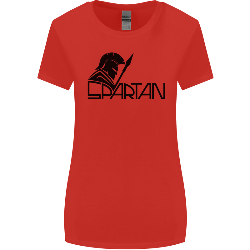 Spartan Gym Training Top Bodybuilding Womens Wider Cut T-Shirt Red