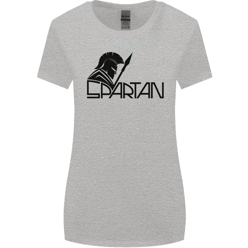 Spartan Gym Training Top Bodybuilding Womens Wider Cut T-Shirt Sports Grey