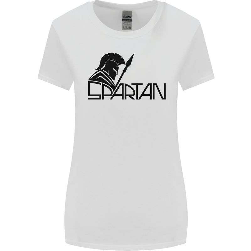Spartan Gym Training Top Bodybuilding Womens Wider Cut T-Shirt White