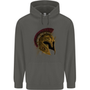 Spartan Helmet Gym Bodybuilding Training Childrens Kids Hoodie Storm Grey
