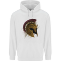 Spartan Helmet Gym Bodybuilding Training Childrens Kids Hoodie White