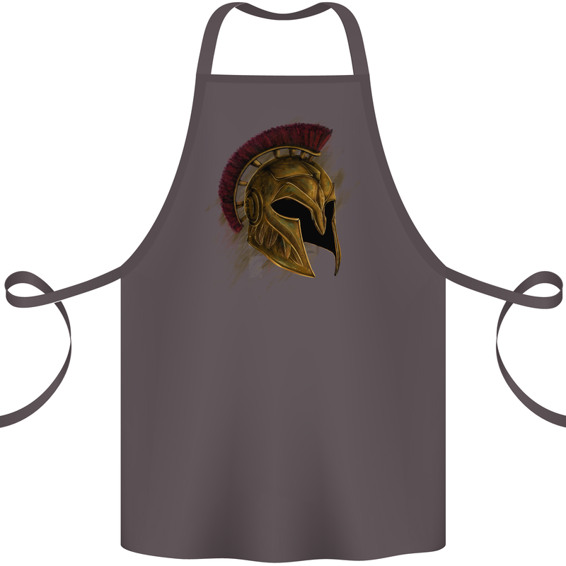 Spartan Helmet Gym Bodybuilding Training Cotton Apron 100% Organic Dark Grey
