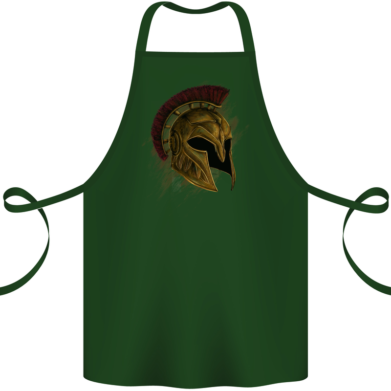 Spartan Helmet Gym Bodybuilding Training Cotton Apron 100% Organic Forest Green