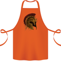 Spartan Helmet Gym Bodybuilding Training Cotton Apron 100% Organic Orange