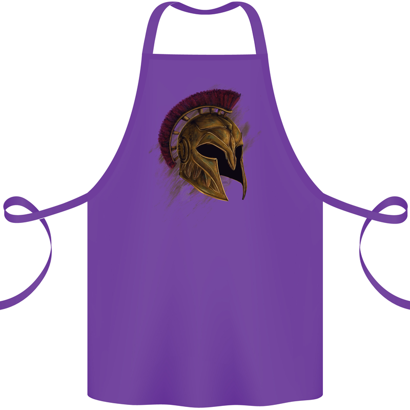 Spartan Helmet Gym Bodybuilding Training Cotton Apron 100% Organic Purple
