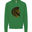 Spartan Helmet Gym Bodybuilding Training Kids Sweatshirt Jumper Irish Green