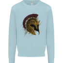 Spartan Helmet Gym Bodybuilding Training Kids Sweatshirt Jumper Light Blue