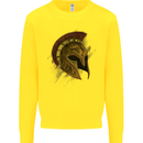 Spartan Helmet Gym Bodybuilding Training Kids Sweatshirt Jumper Yellow