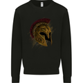 Spartan Helmet Gym Bodybuilding Training Mens Sweatshirt Jumper Black