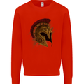 Spartan Helmet Gym Bodybuilding Training Mens Sweatshirt Jumper Bright Red