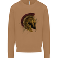 Spartan Helmet Gym Bodybuilding Training Mens Sweatshirt Jumper Caramel Latte