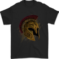 Spartan Helmet Gym Bodybuilding Training Mens T-Shirt 100% Cotton Black