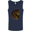 Spartan Helmet Gym Bodybuilding Training Mens Vest Tank Top Navy Blue