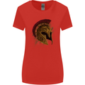 Spartan Helmet Gym Bodybuilding Training Womens Wider Cut T-Shirt Red