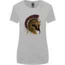 Spartan Helmet Gym Bodybuilding Training Womens Wider Cut T-Shirt Sports Grey