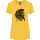 Spartan Helmet Gym Bodybuilding Training Womens Wider Cut T-Shirt Yellow