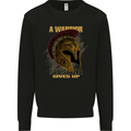 Spartan Helmet Gym Quote Bodybuilding Mens Sweatshirt Jumper Black