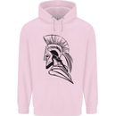 Spartan Helmet Training Bodybuilding MMA Childrens Kids Hoodie Light Pink