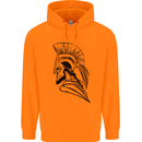 Spartan Helmet Training Bodybuilding MMA Childrens Kids Hoodie Orange