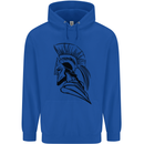 Spartan Helmet Training Bodybuilding MMA Childrens Kids Hoodie Royal Blue