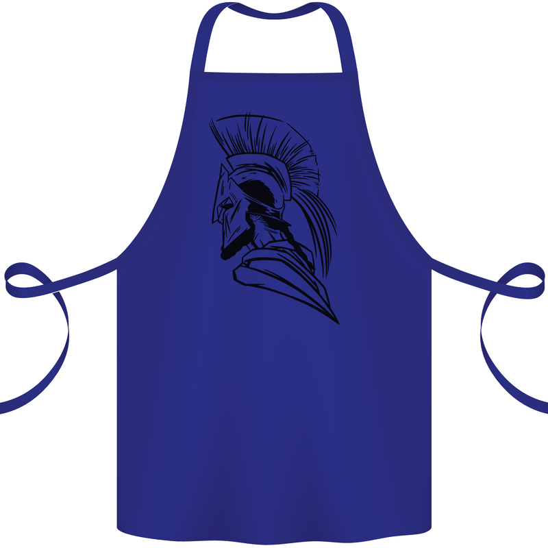 Spartan Helmet Training Bodybuilding MMA Cotton Apron 100% Organic Royal Blue