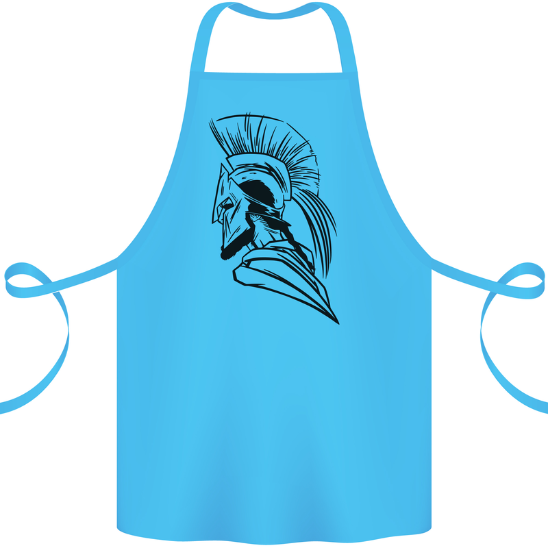 Spartan Helmet Training Bodybuilding MMA Cotton Apron 100% Organic Turquoise